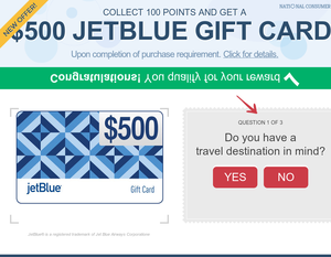 RetailPromotions - Jet Blue Gift Card