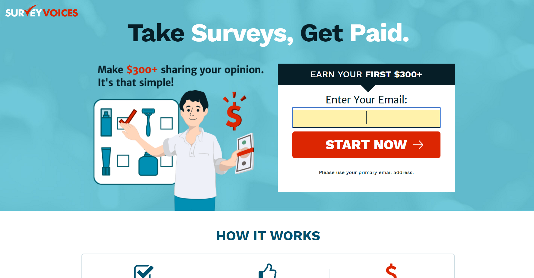 SurveyVoices - Take Surveys Get Paid - Non-Incent 